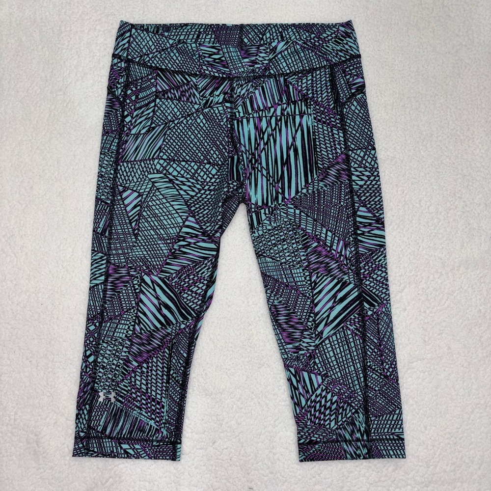 Under Armour Women's Geometric Leggings - Purple and Blue
